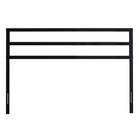 California King Modern Headboard in Matte Black Metal Finish