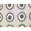 72 x 72 in. Cotton Poly Shower Curtain w/ Cream Brown Sun Star Medallion Pattern