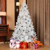 5ft White Christmas Tree with Memory Wire, 498 Tips Hinged Artificial PVC Tree