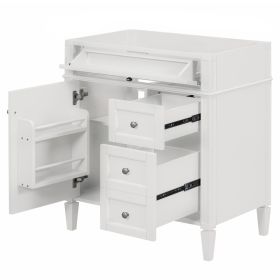30'' Bathroom Vanity without Top Sink, Modern Bathroom Storage Cabinet with 2 Drawers and a Tip-out Drawer (NOT INCLUDE BASIN; REPLACE WF316721AAK)