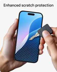 Screen Protector for iPhone 16/15-11x Stronger Tempered Glass, Blue Light Filtration, Anti-Reflective Technology, Graphene Reinforced, InvisibleShield