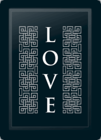 Love Deco Vertical Silver Logo Panel
