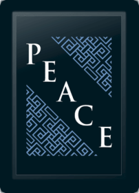 Peace Deco Diagonal Blue Logo Panel