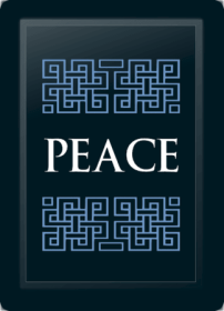 Peace Deco Horizontal Blue Logo Panel