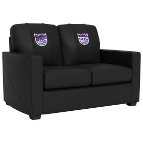 Silver Loveseat with Sacramento Kings Secondary Logo
