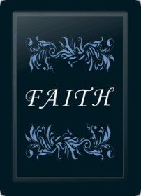 Faith Floral Horizontal Blue Logo Panel
