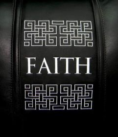 Faith Deco Horizontal Silver Logo Panel