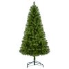 7FT Unlit Artificial Christmas Tree with 775 Tips, Full PVC Branches, Classic Green Holiday Tree with Sturdy Metal Stand for Indoor Home Decoration