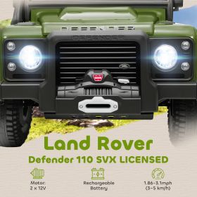 Electric Car For  Remote Control, Dual Motors, Spring Suspension, LED Lights, Green