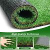 4FTX10FT Outdoor Artificial Grass Runner Rug, Thick Realistic Fake Grass Roll Decor Patio Balcony Garden Lawn, Dog Pets Turf Drain Mat