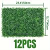 12 Pack 24x16 Inch Artificial Boxwood Hedge Panels - 32 Sq Ft Coverage, UV Resistant Privacy Screen for Indoor & Outdoor Garden, Fence