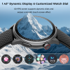 2025 Premium Smart Watch 1.43 Inch HD Round Fitness Tracker Bluetooth Calling Heart Rate Monitor Waterproof 3ATM For Running Gym Hiking Outdoor Advent