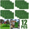 12 Pack 24x16 Inch Artificial Boxwood Hedge Panels - 32 Sq Ft Coverage, UV Resistant Privacy Screen for Indoor & Outdoor Garden, Fence