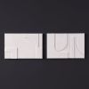 2 Pieces Japandi Abstract Wall Decor for Living Room 3D Hanging Art in White