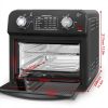 12.5 Quart 7-in-1 Convection Toaster Oven, 1500W, 5 Pre-set Menus, Roast, Bake, Grill, Broil, Toast, Dehydrate, Defrost, Stainless Steel, Black
