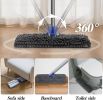 Two Sided Dust Mop Floor Cleaning System, MASTERTOP 360 Microfiber Mop with Stainless Steel Handle,Wet Dry Mop,Flat Flip Mops for Hardwood, Laminate