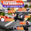 Kitchen Scissors for Food 2 in 1 Cutting Board Scissors & Knife with Locking Mechanism & Stainless Steel Blades Multifunctional Kitchen Shears for Eff