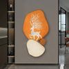 Modern Wooden Deer Wall Decor Irregular Abstract Elk Painting Art Living Room Bedroom