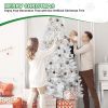 7ft White Christmas Tree with Memory Wire, 1064 Tips Hinged Artificial PVC Tree