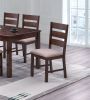 Contemporary Antique Cherry Set of 2pc Dining Chairs Solid wood Ladder Back Fabric Cushion Seat Chairs Dining Room Furniture