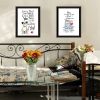 Trendy Decor 4U 2- Piece Vignette It's Called Furr-niture Isn't It? Black Framed Wall Art for Living Room