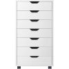 Modern Scandinavian Style 7-Drawer Storage Cabinet Chest in White Finish