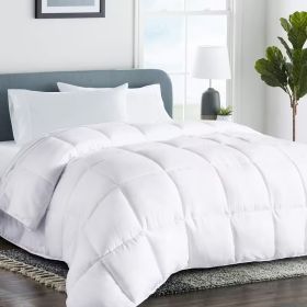 All Season Queen Cooling Comforter - Premium 2100 Series Down Alternative Comforter - Quilted Duvet Insert With Corner Tabs - Luxury Soft Hotel C (Option: White King 90x102in)