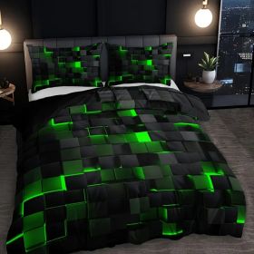 Abstract Grid Series Quilt Cover Digital Printing Bedding (Option: 5 Style-228 X228 Three Pieces)